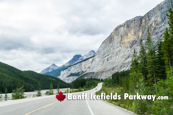 Icefields Parkway During January